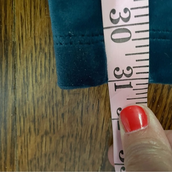 Chico's Zenergy Velour Pants Aqua Green Size 2 or 12/14 - Picture 7 of 8